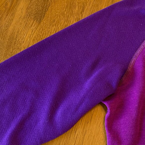 PATAGONIA Capilene Midweight Base Layer Top Girls 10 M Two Tone Purple Baselayer - Picture 7 of 8